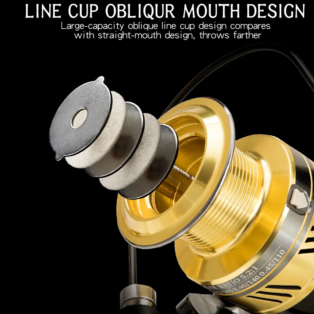 Metal Spool & Handle Spinning Fishing Reel 8 kg Max Drag