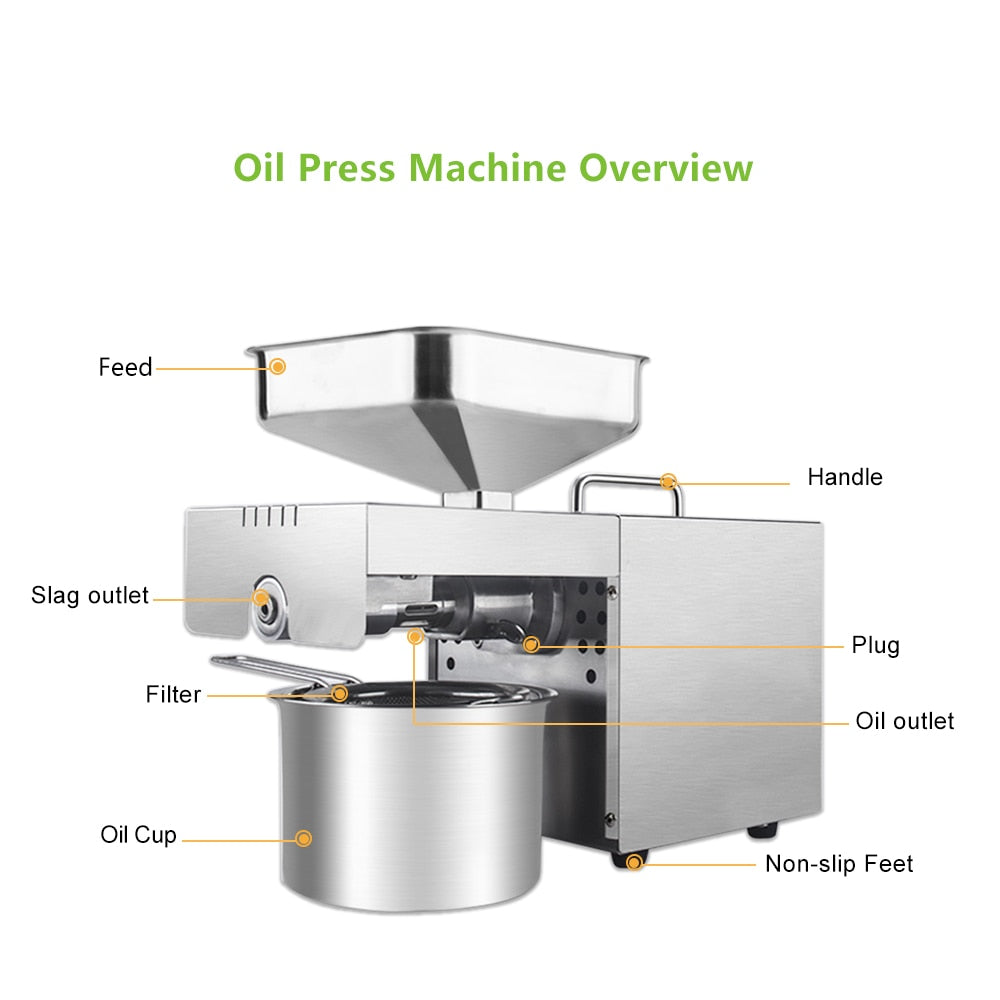 BioloMix New Stainless Steel Oil Press Machine Commercial