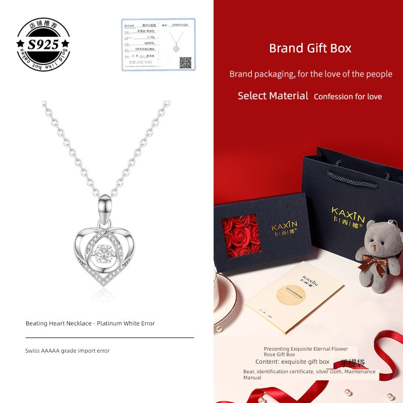 Beating heart necklace