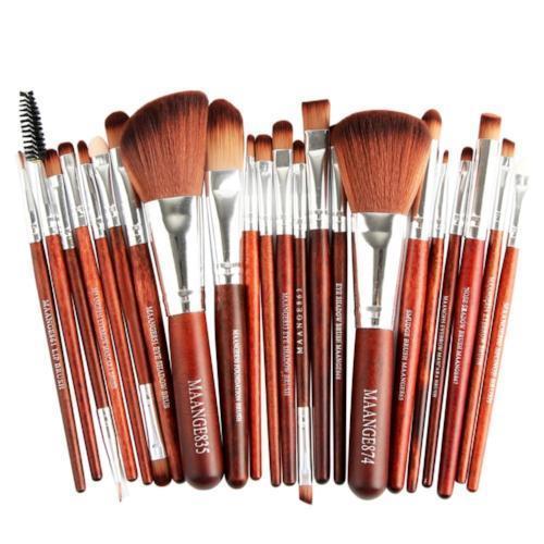 22 Piece Cosmetic Makeup Brush Set made  high quality fibers