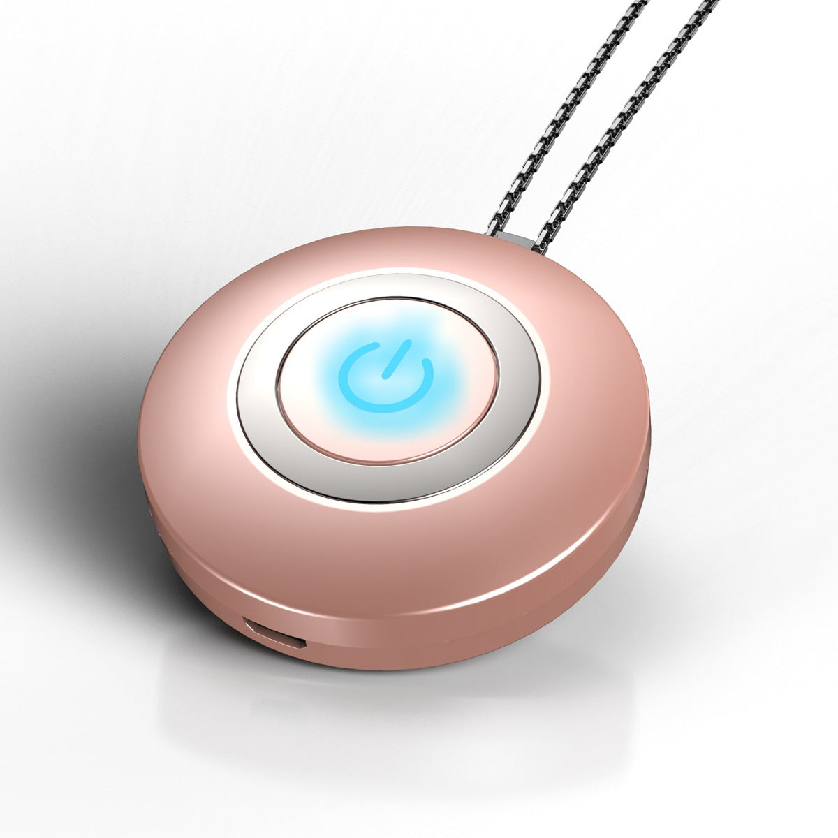 Portable negative ion air purifier necklace power supply