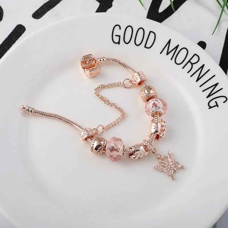 Fashion Love Geometric Rose Gold Bracelet Women's Jewelry