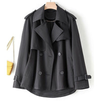 Short British Loose Drooping Coat Polyester Sleeve type: 