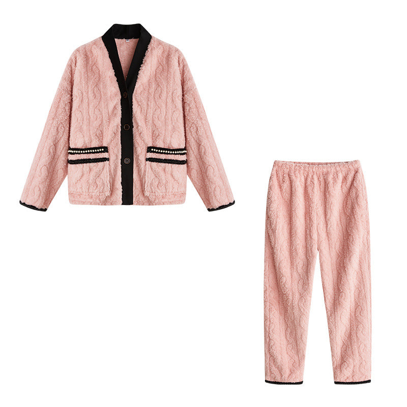 Women's Fashion Coral Fleece Pajamas Pajamas  Polyester 