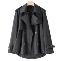 Short British Loose Drooping Coat Polyester Sleeve type: 