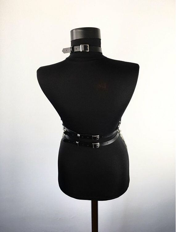 Leather belt chain costumes accessories