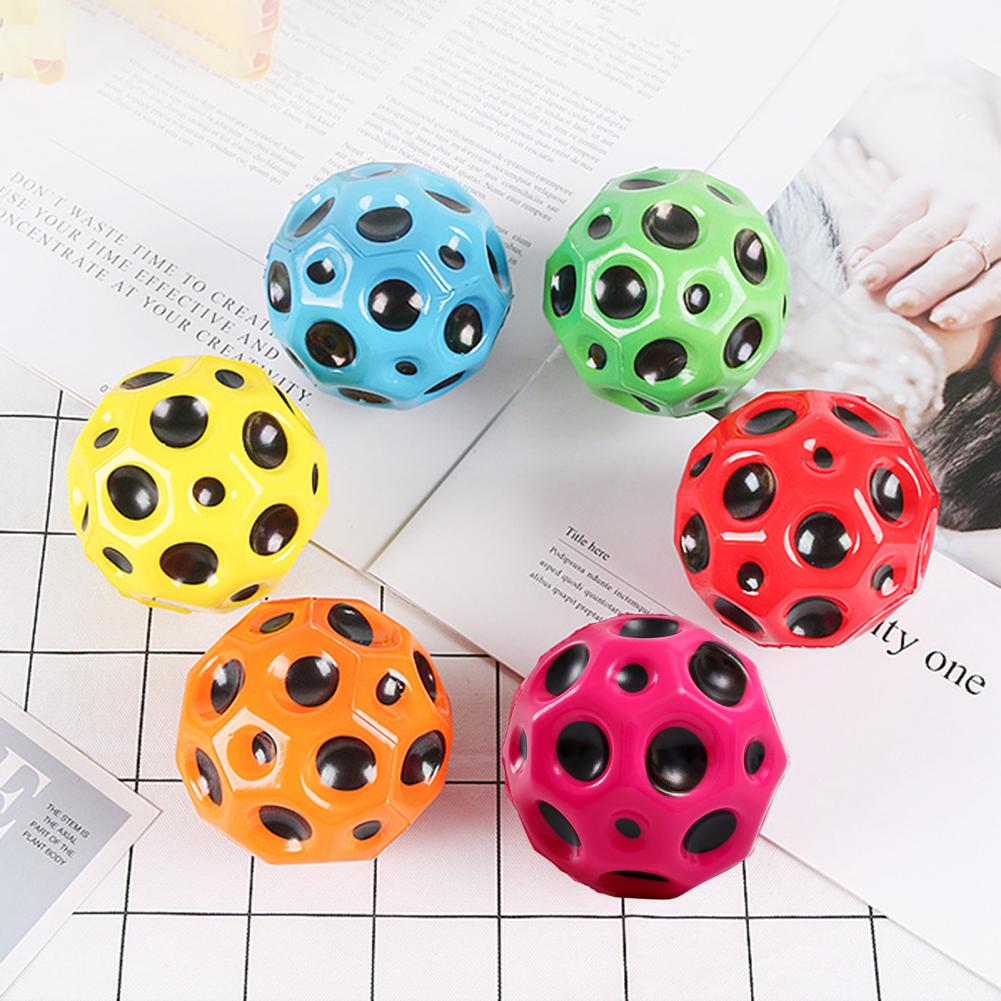 Hole Ball Soft Bouncy Ball Anti-fall Moon Shape Porous