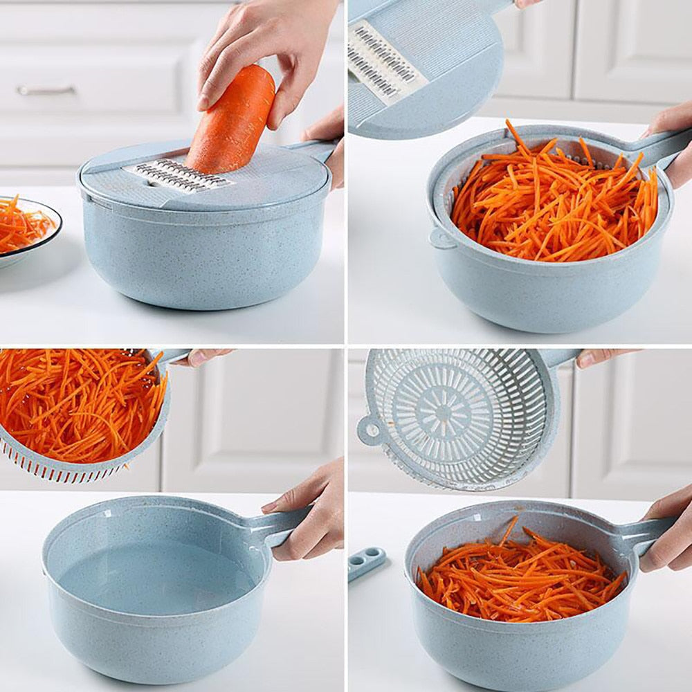 8 In 1 Mandoline Slicer Vegetable Slicer Potato Peeler Carro