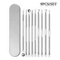 9pcs Stainless Acne Needle Blackhead and Pimple Remover 46389025177894