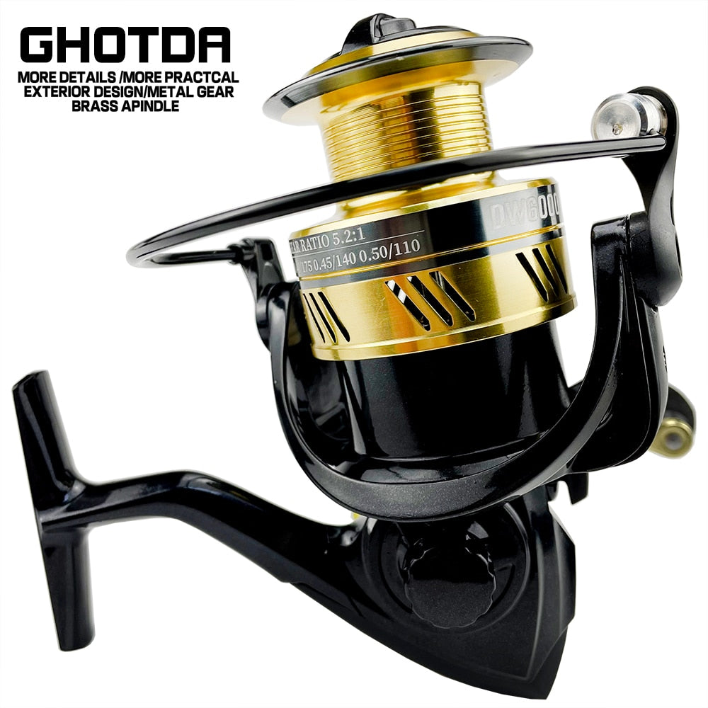 Metal Spool & Handle Spinning Fishing Reel 8 kg Max Drag 46389028061478|46389028094246|46389028127014|46389028159782|46389028192550|46389028225318