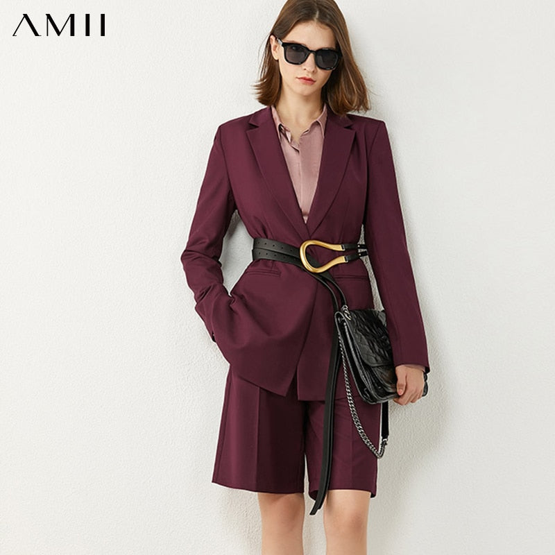 Amii Minimalism Spring Autumn Women Suit Fashion OLstyle