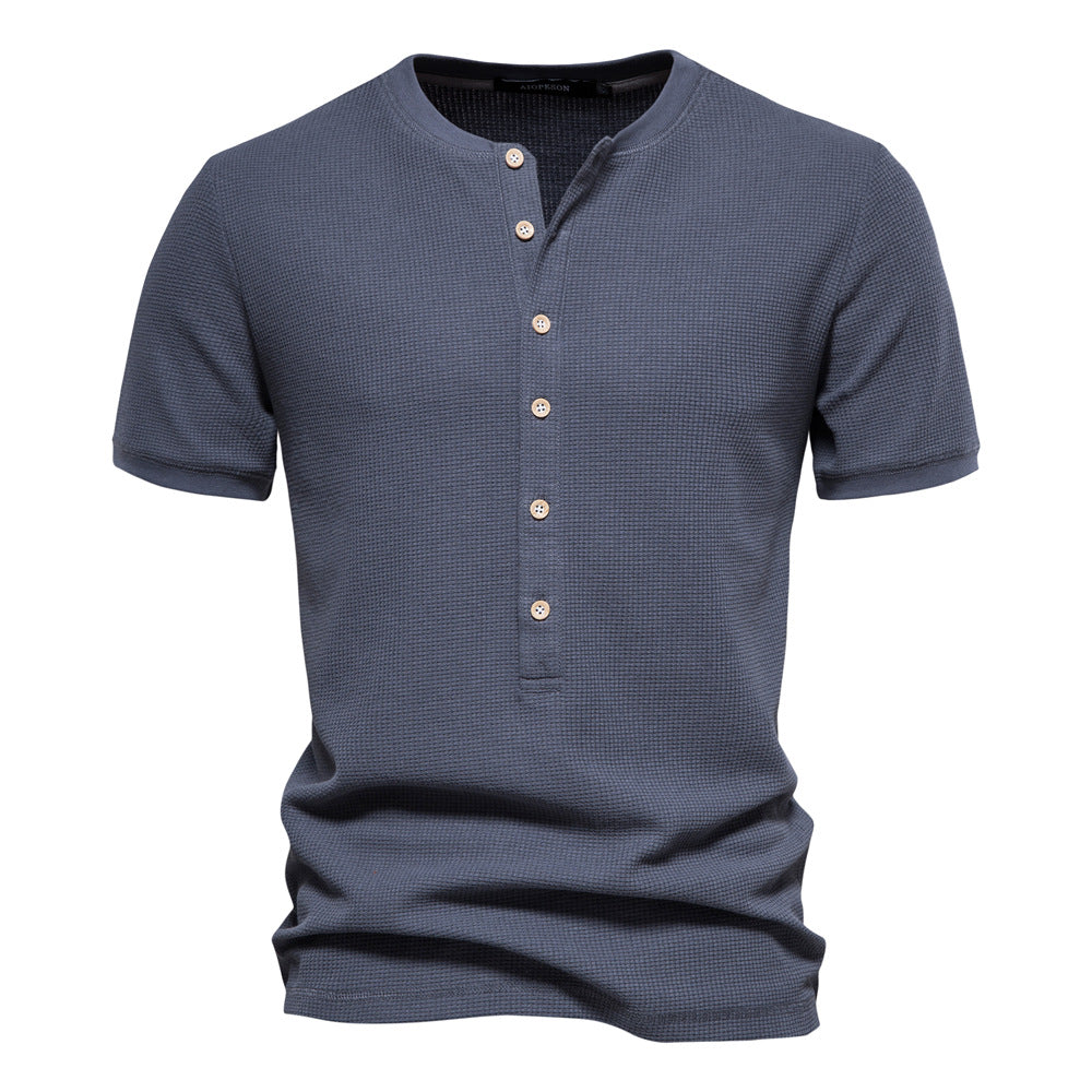 Men's Fashion Casual Round Neck Solid Color T-shirt