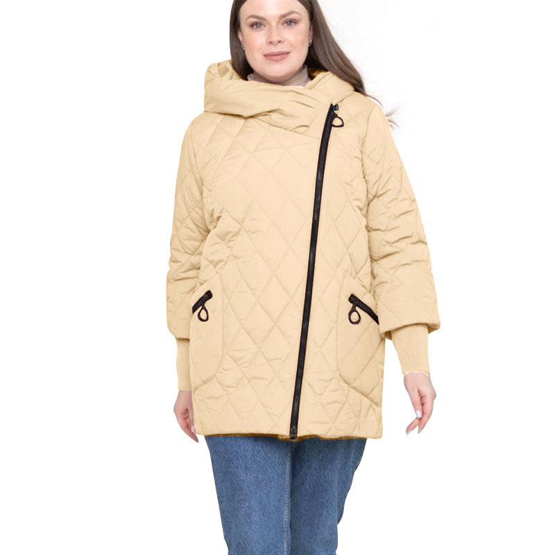 Women's Quilted Cotton Coat Mid-length Winter Clothing Coat