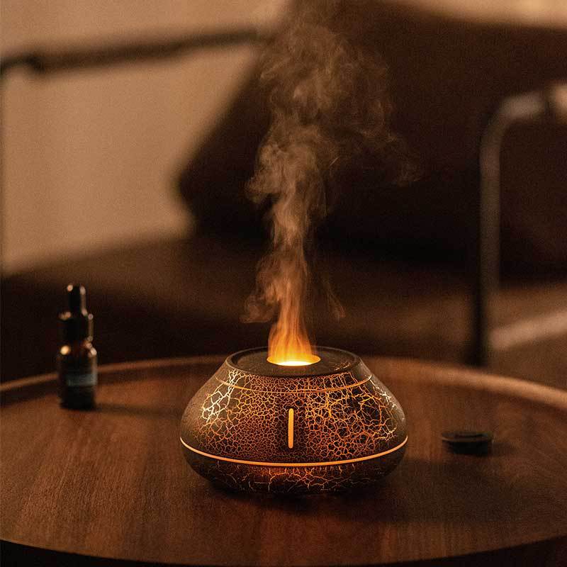 New Humidifier Colorful Simulation Flame Aroma Diffuser 