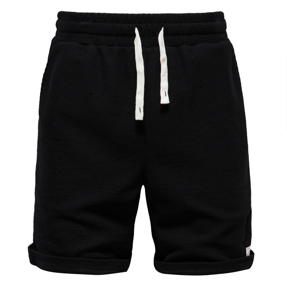 Men's Fashion Sports And Leisure Elastic Waist Tie Shorts