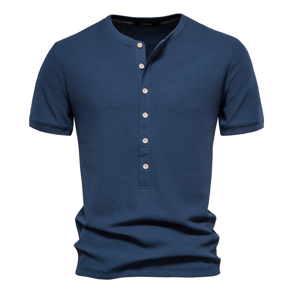 Men's Fashion Casual Round Neck Solid Color T-shirt