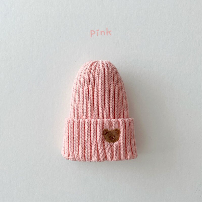 Cute Cartoon Bear Soft Warm Baby Beanies Knitted Hats 46389036319014