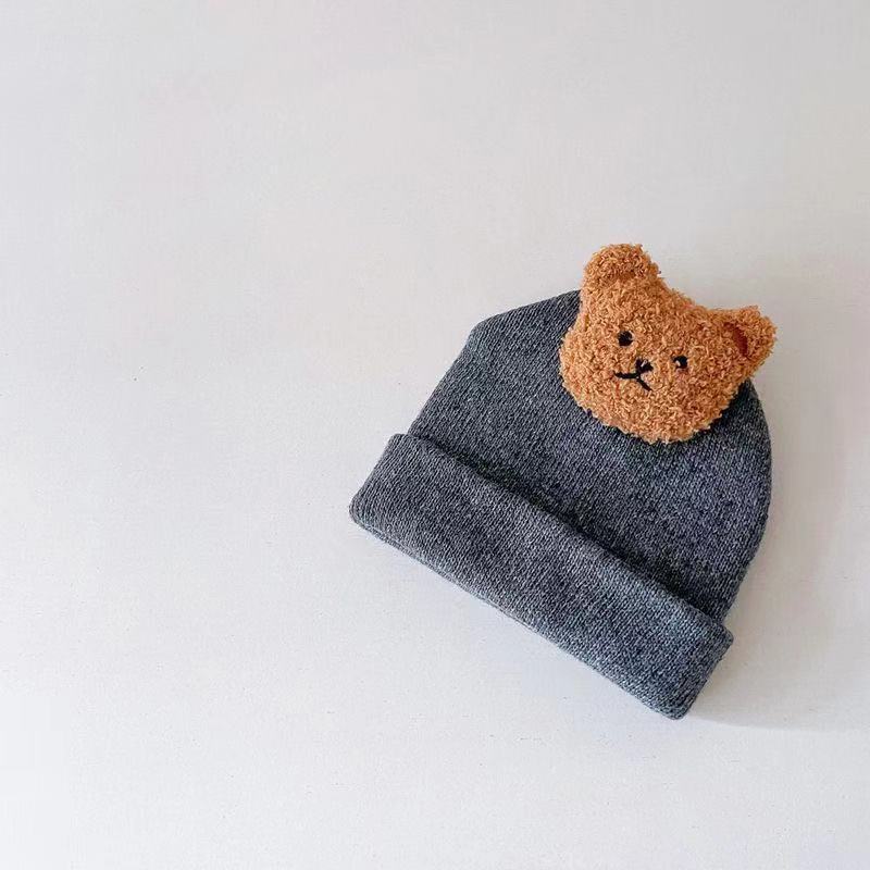 Cute Cartoon Bear Soft Warm Baby Beanies Knitted Hats 46389036548390