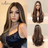 EASIHAIR Straight Blonde Lace Front Synthetic Wigs  Baby 46389207957798