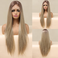 EASIHAIR Straight Blonde Lace Front Synthetic Wigs  Baby 46389207892262