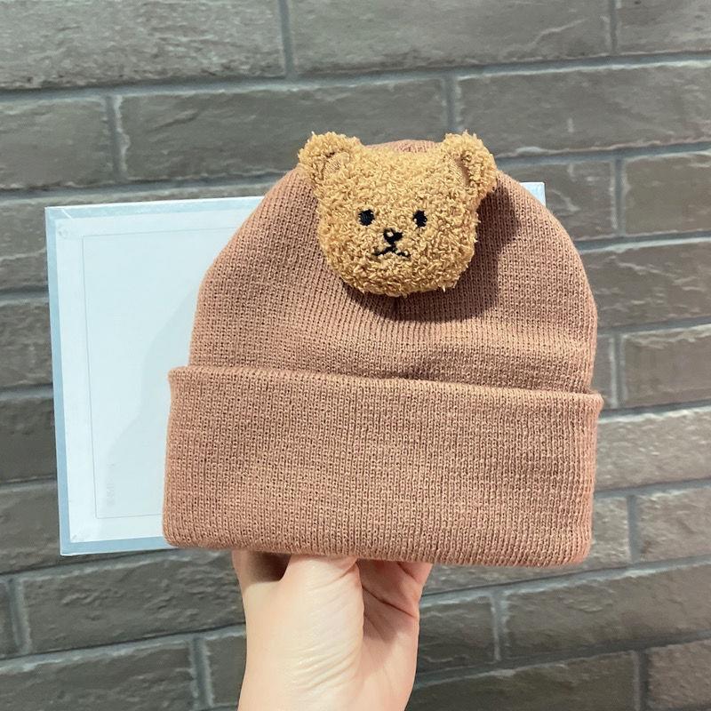 Cute Cartoon Bear Soft Warm Baby Beanies Knitted Hats 46389036417318