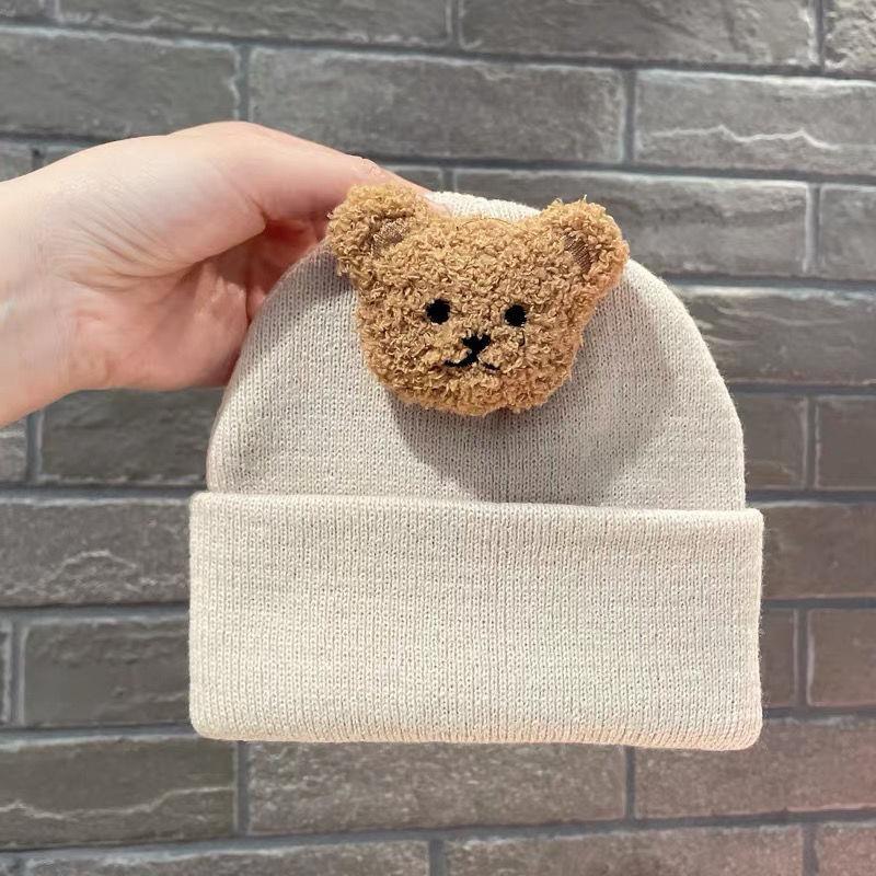 Cute Cartoon Bear Soft Warm Baby Beanies Knitted Hats 46389036351782