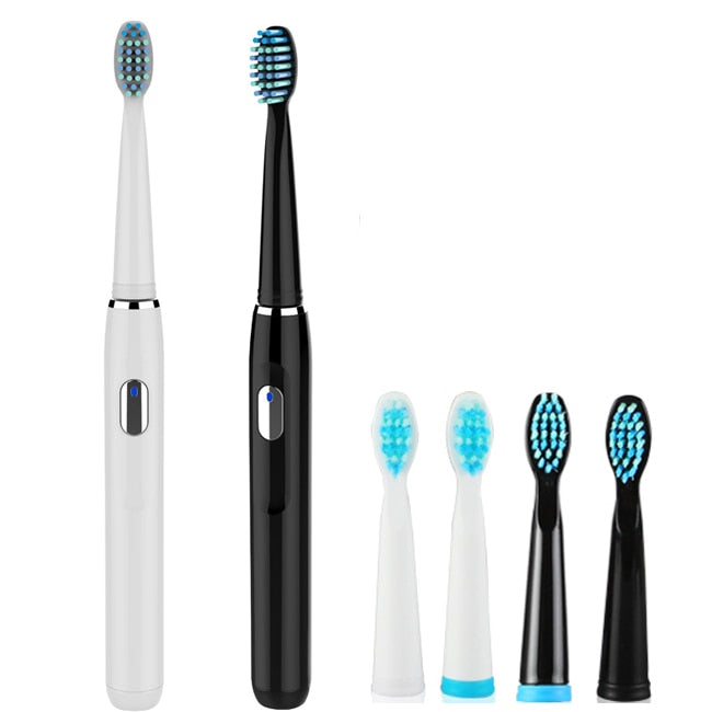 Seago Sonic Rechargeable Electric Toothbrush with 3 Replace 46388992770342|46388992803110|46388992835878|46388992868646