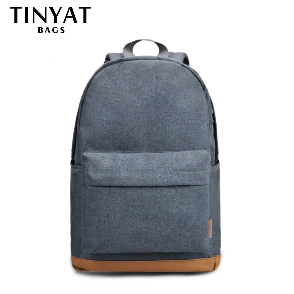 TINYAT Men's 15 inch laptop backpacks computer male school