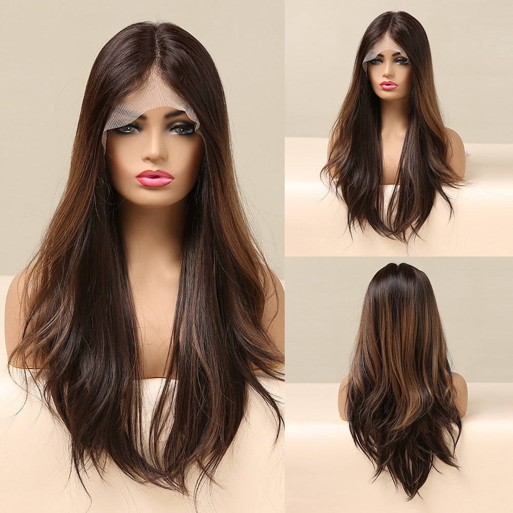 EASIHAIR Straight Blonde Lace Front Synthetic Wigs  Baby 46389207925030