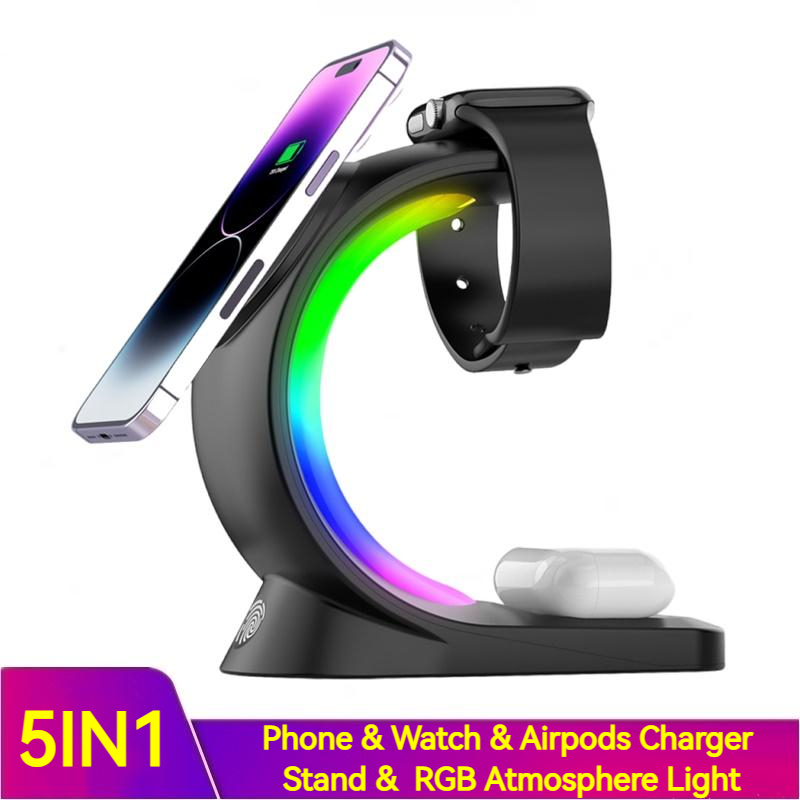 4 In 1 Magnetic Wireless Charger Fast Charging For Smart Ph