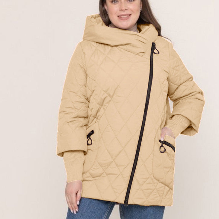 Women's Quilted Cotton Coat Mid-length Winter Clothing Coat