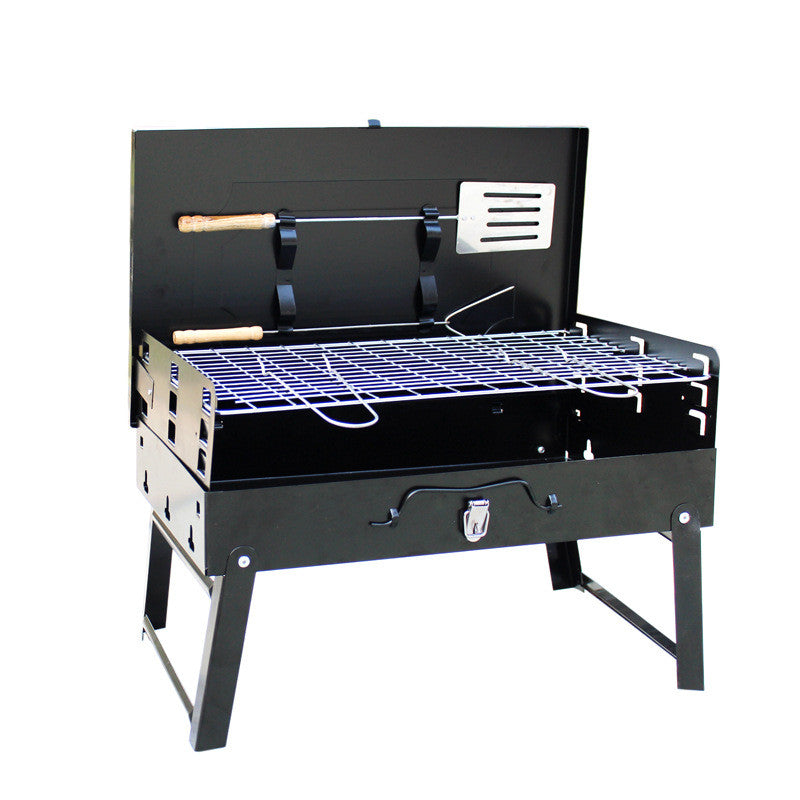 Portable Charcoal Grill Folding Box Grill specially treated