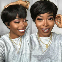 Wig Female Headgear Foreign Trade Black Hair Pixie Cut Wigs