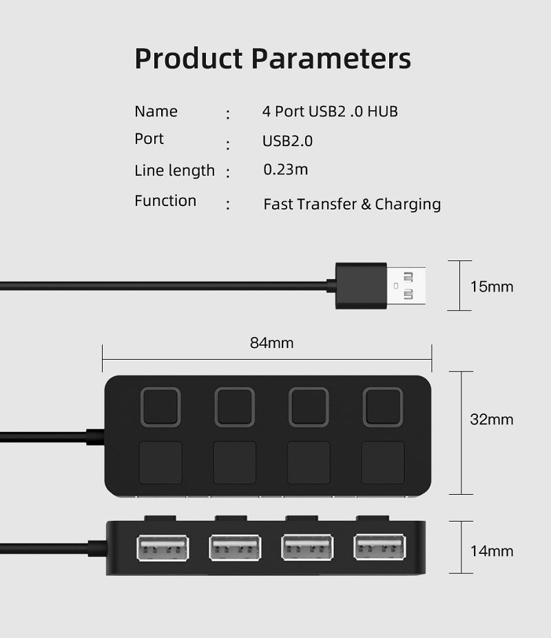 HUB Hub Multi-USB Splitter 4-port Extender usb hub