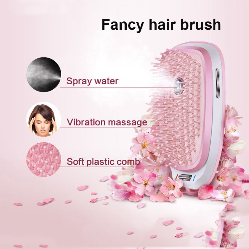 Electric Head Massage Comb Steam Anti-static Hair Care Battery