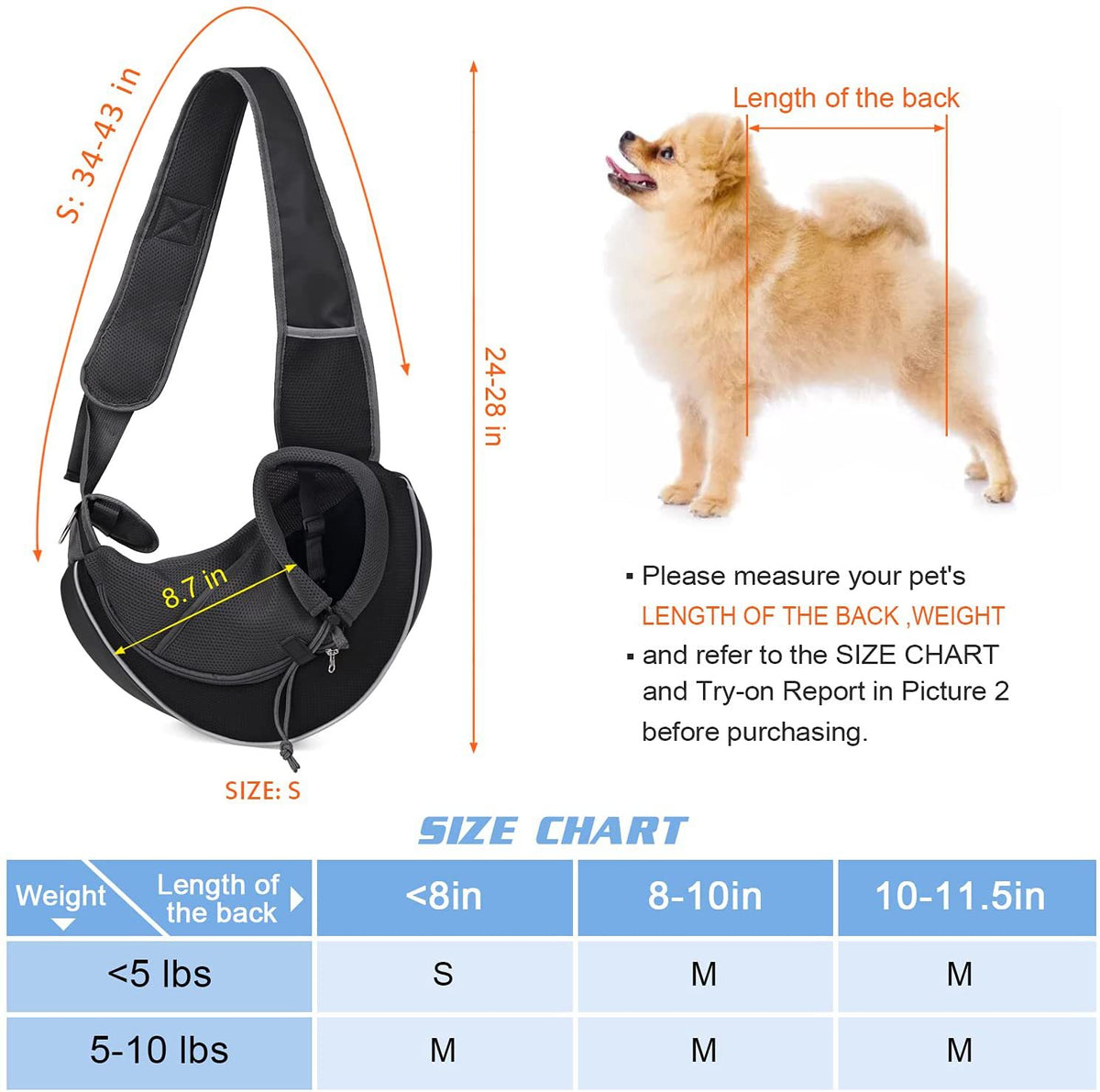 Carrying Pets Bag Outdoor Portable Crossbody Bag Dogs Cats