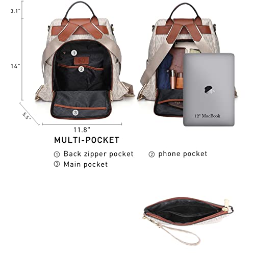 MKP COLLECTION Women Fashion Backpack Purse Multi Pockets 